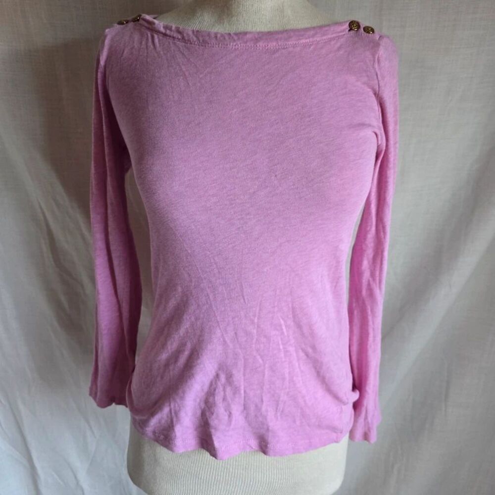 J. Crew Painter Tee Womens XS Pink Top 100% cotton